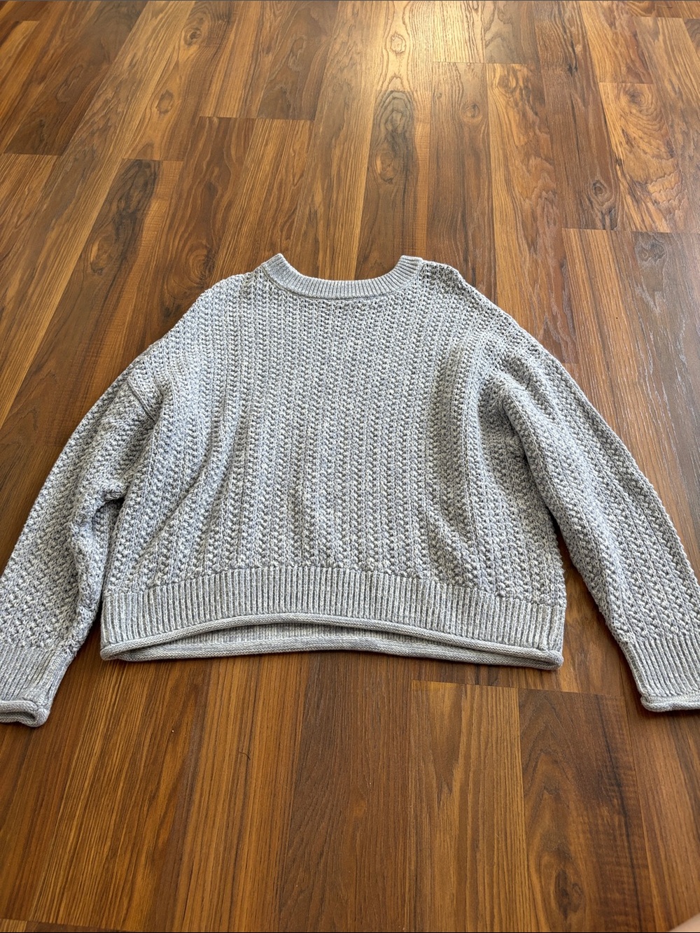 Women's Light Blue Textured Knit Sweater